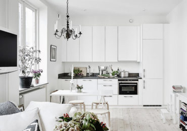 Κουζίνα σε ένα τοίχο.