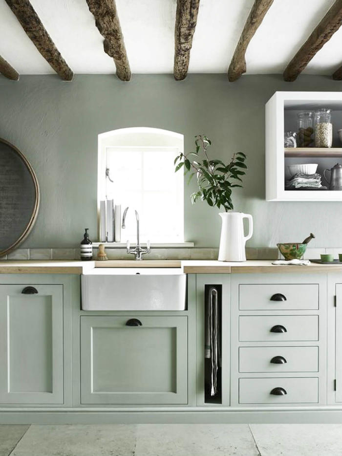 χρωματα ντουλαπιων κουζινας σε ανοιχτο πρασινο