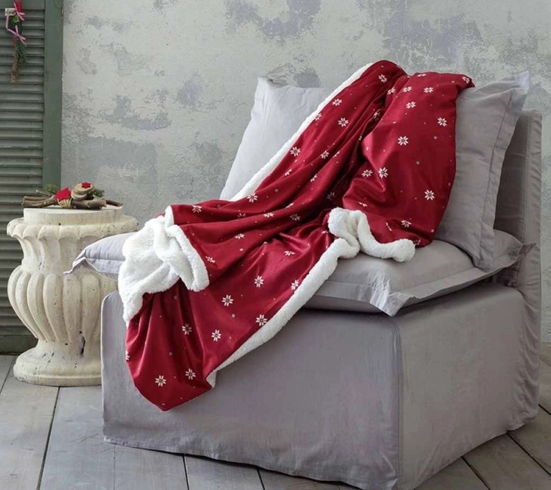 χριστουγεννιάτικη κουβέρτα καναπέ