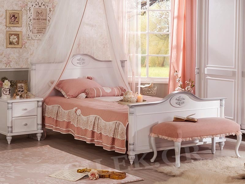 Ημίδιπλο εφηβικό κρεβάτι της σειράς ROMANTIC cilek