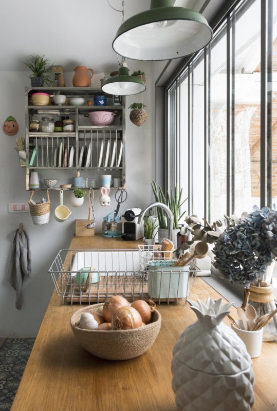 ρετρο σπιτι γαλλια κουζινα