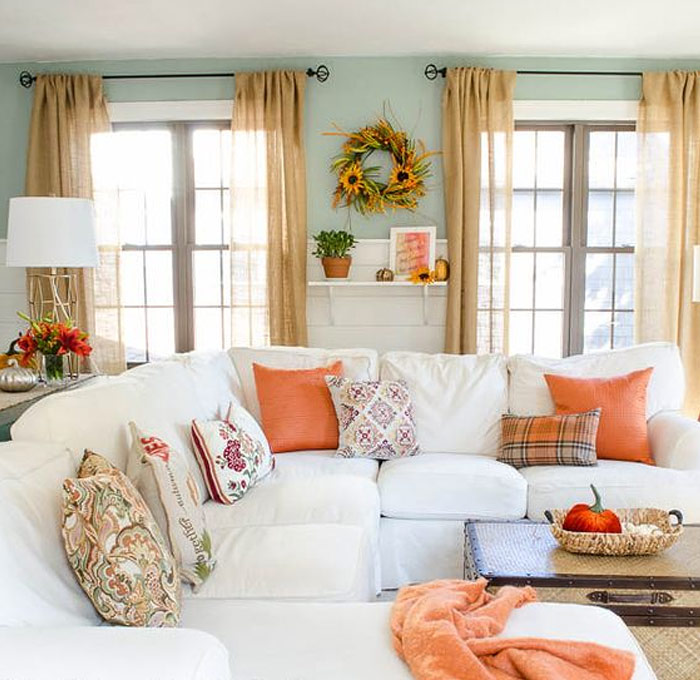 φθινοπωρινη διακοσμηση σαλονι