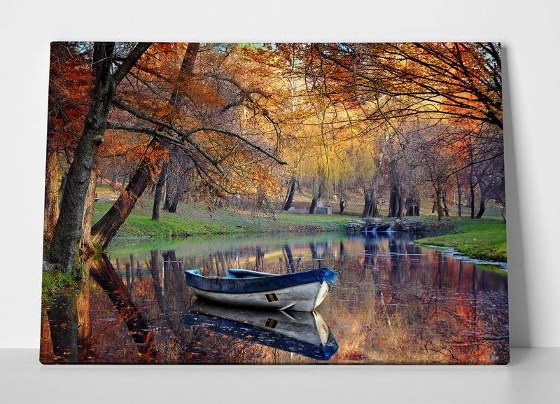 Πινακας σε βαμβακερο καμβα LAKE 3
