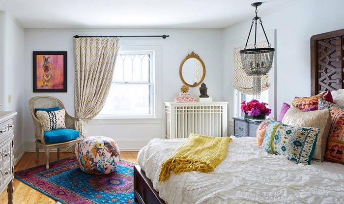 boho κρεβατοκαμαρα bohemian μποεμ