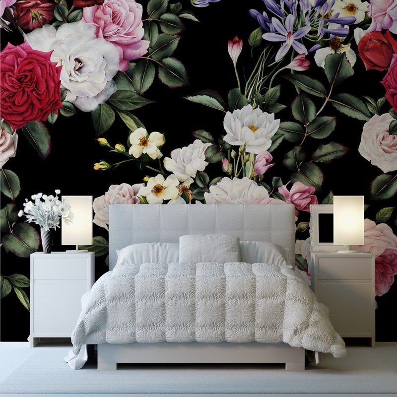 Αυτοκόλλητη Ταπετσαρία DARK FLORAL Sticky