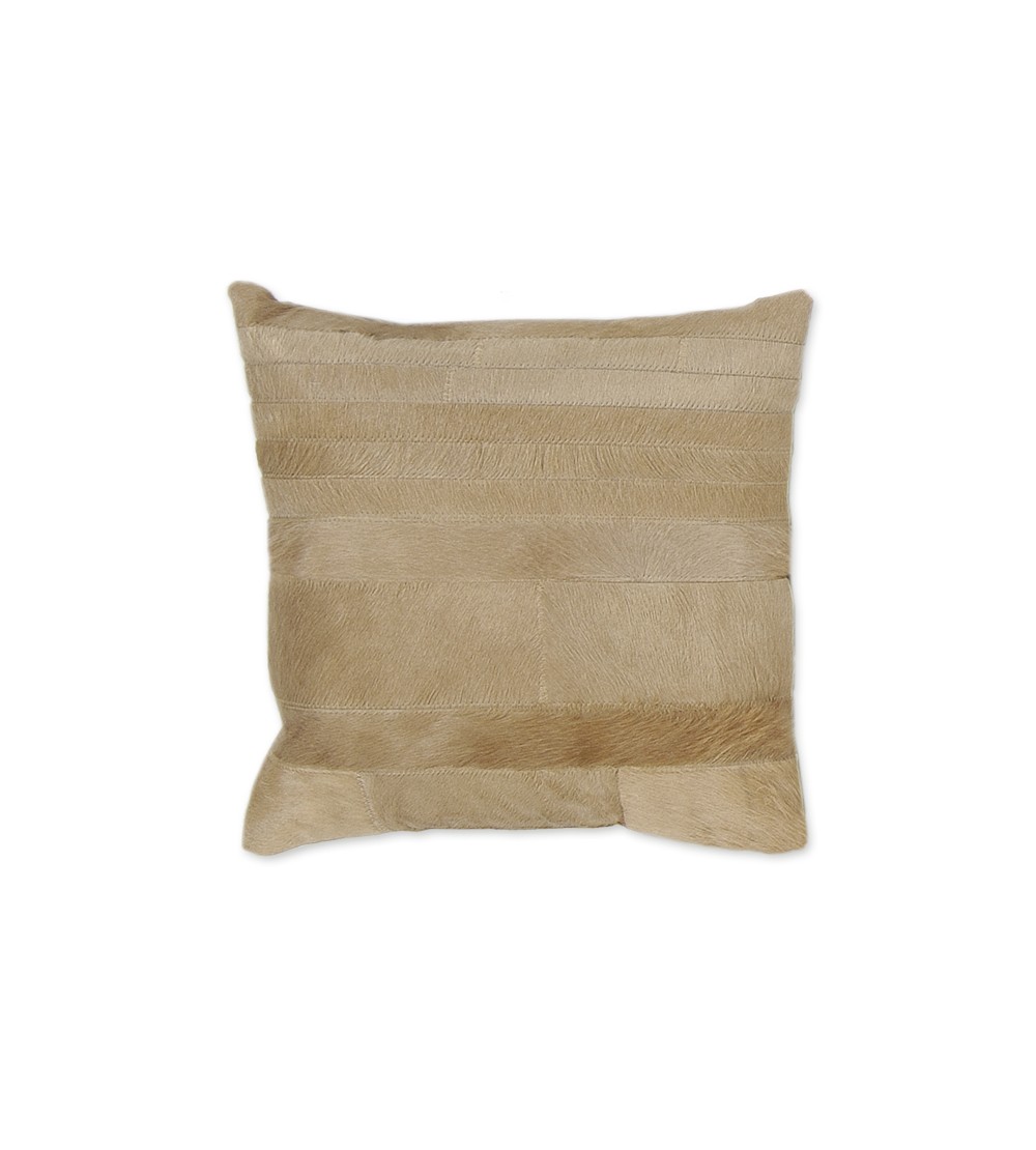 Δερμάτινο Μαξιλάρι Stripes Beige