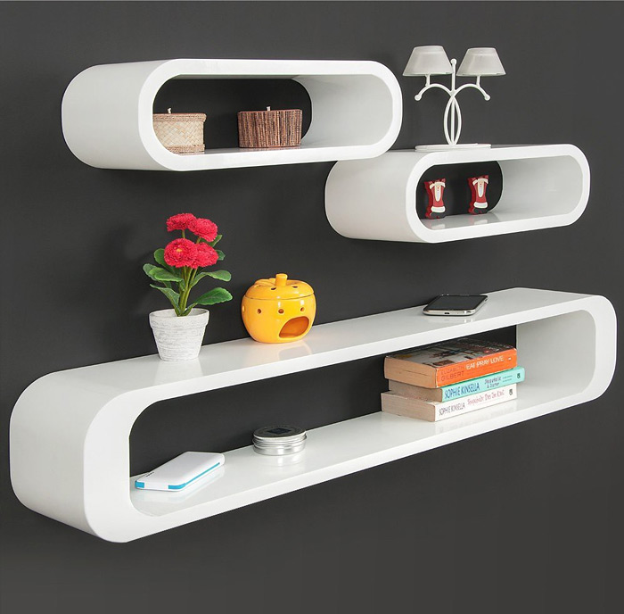 στρογγυλά ράφια τοίχου