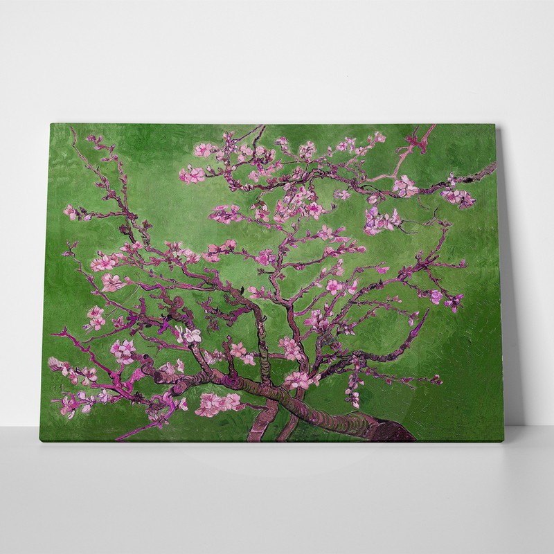 Πίνακας σε καμβά VAN GOGH ALMOND BLOSSOM GREEN πρασινος σμαραγδι