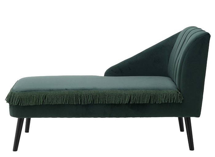 ανακλιντρο βελουδινο πρασινο κυπαρισσι σμαραγδι με κροσια inart