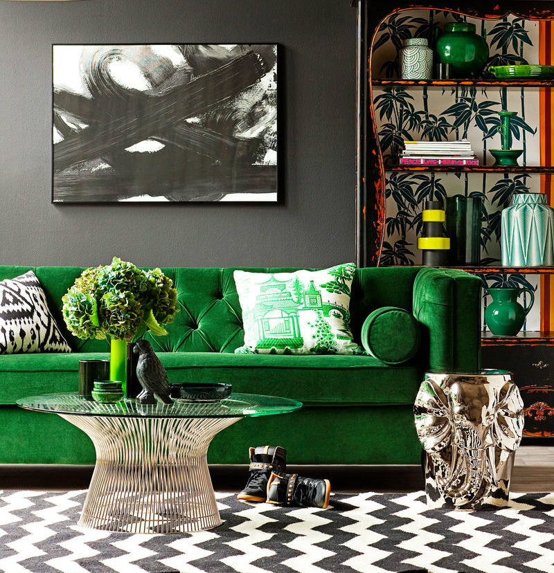 πράσινος καναπές