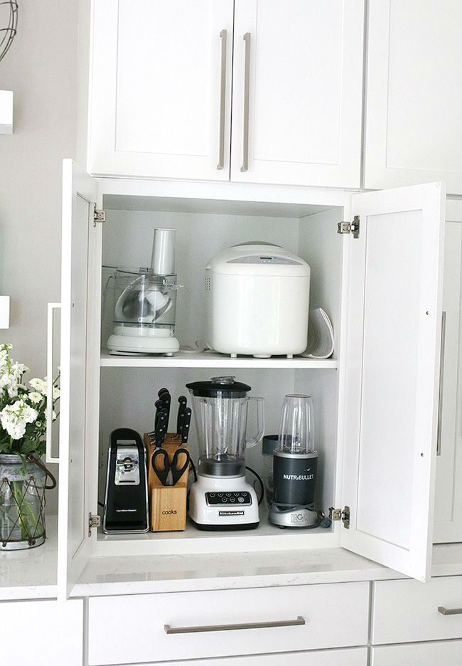 Στο ντουλάπι μικροσυσκευών τοποθετούνται όλες οι συσκευές που δεν χρησιμοποιούμε καθημερινά.