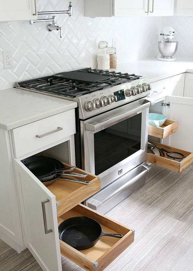 Τα συρτάρια αυτά είναι πολύ βολικά για να τοποθετείς καλύτερα στα σκεύη σου.