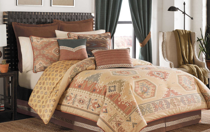 ρουστικ κρεβατοκαμαρα παραδοσιακα υφάσματ