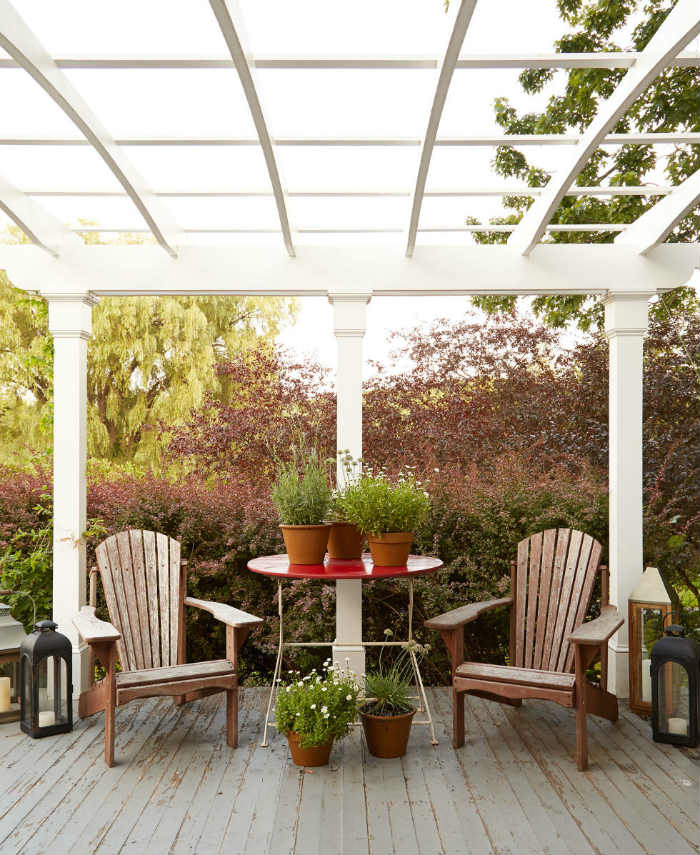 Σε αυτή την όμορφη βεράντα βλέπουμε λεβάντες, μαργαρίτες και άλιουμ (υπάρχουν πολύ εντυπωσιακά άλιουμ, δεν είναι χαρακτηριστικό το κάτω δεξιά φυτό) να ομορφαίνουν έκταση στη Νέα Υόρκη.