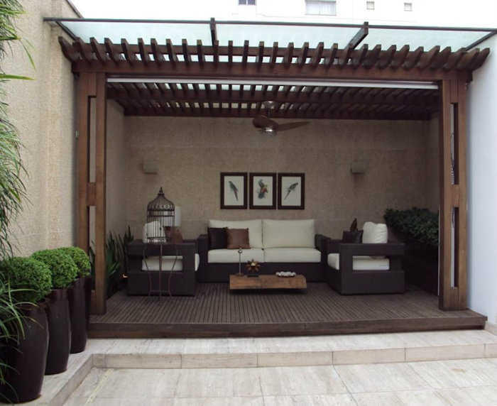 πλέξιγκλας στέγαστρο στην πέργκολα