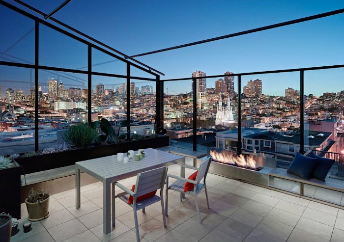 Ταράτσα με προστασία από τον άνεμο