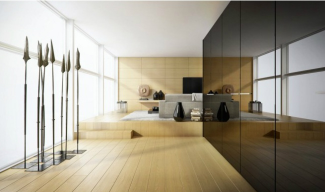 Μπορείς είτε να βάλεις λωρίδες φιμέ φιλμ στον καθρέφτη (κάθετα, διαγώνια ή οριζόντια) ή να τον καλύψεις ολόκληρο.