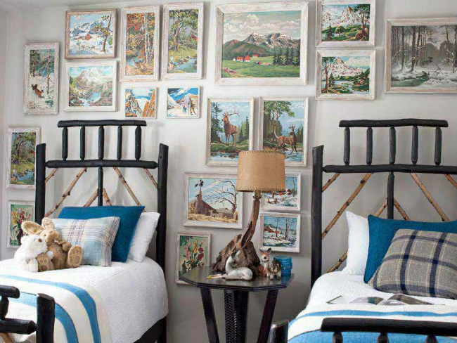 δύο κρεβάτια εικόνες από το βουνό