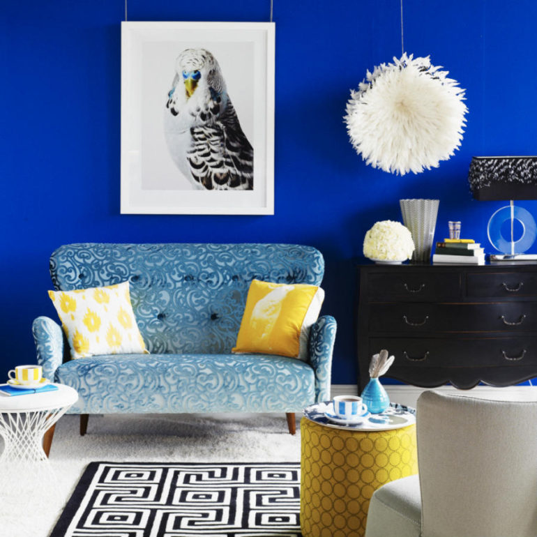 μπλε χρωμα τοιχου