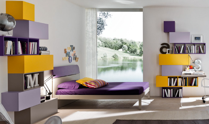 μωβ και κίτρινο