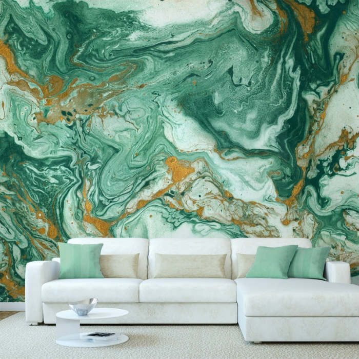 πράσινο με μέντα και χρυσό