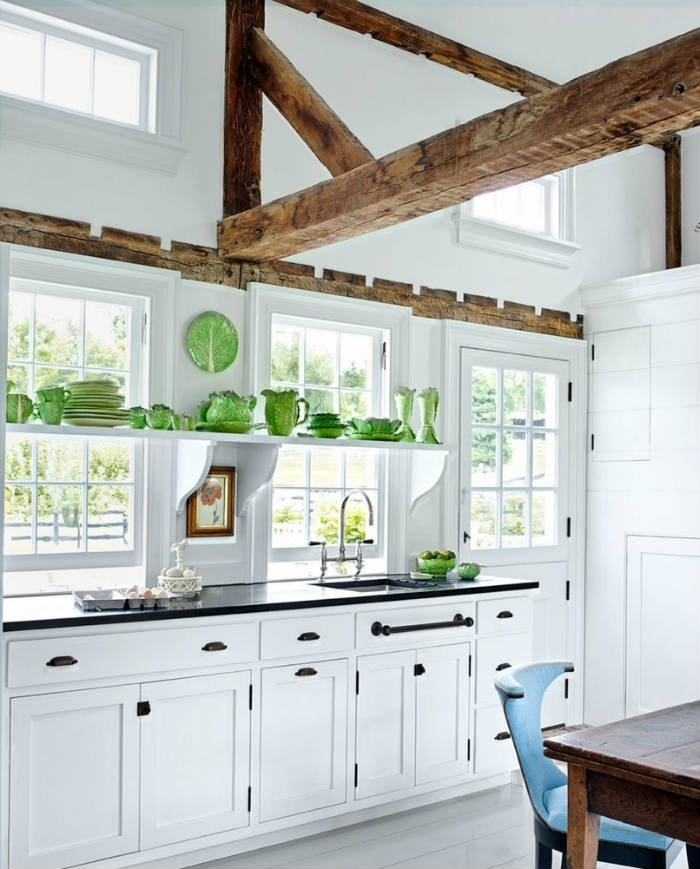 ράφια παραθύρου ρουστίκ