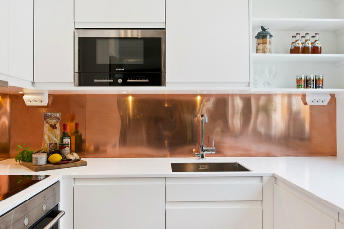 χαλκινο backsplash