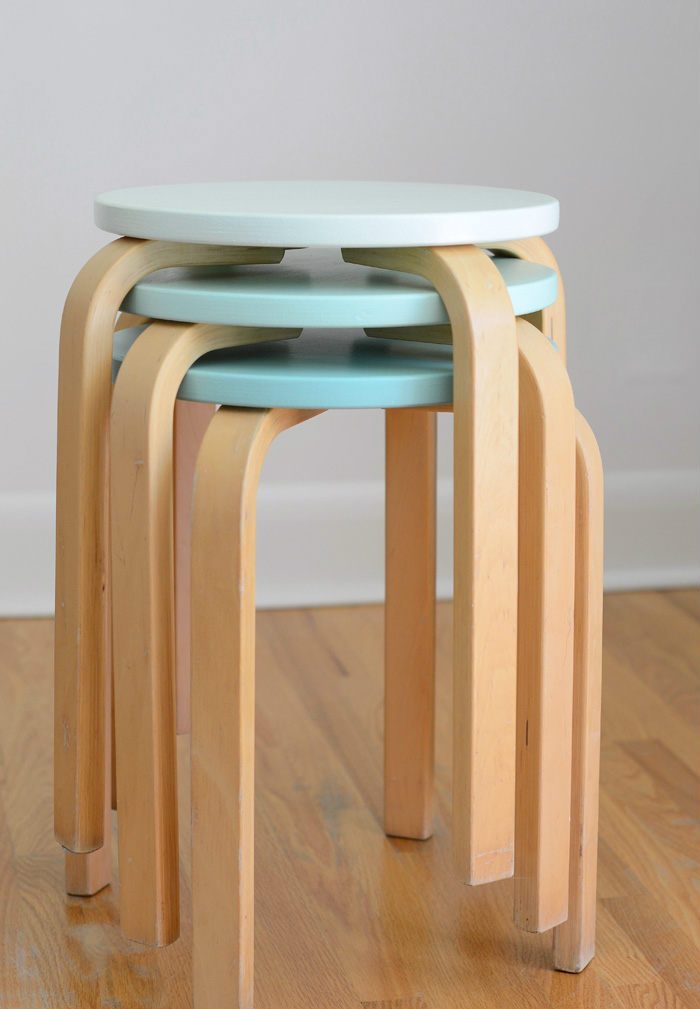 ΙΚΕΑ frosta βάψιμο, βαμμένα σκαμπό