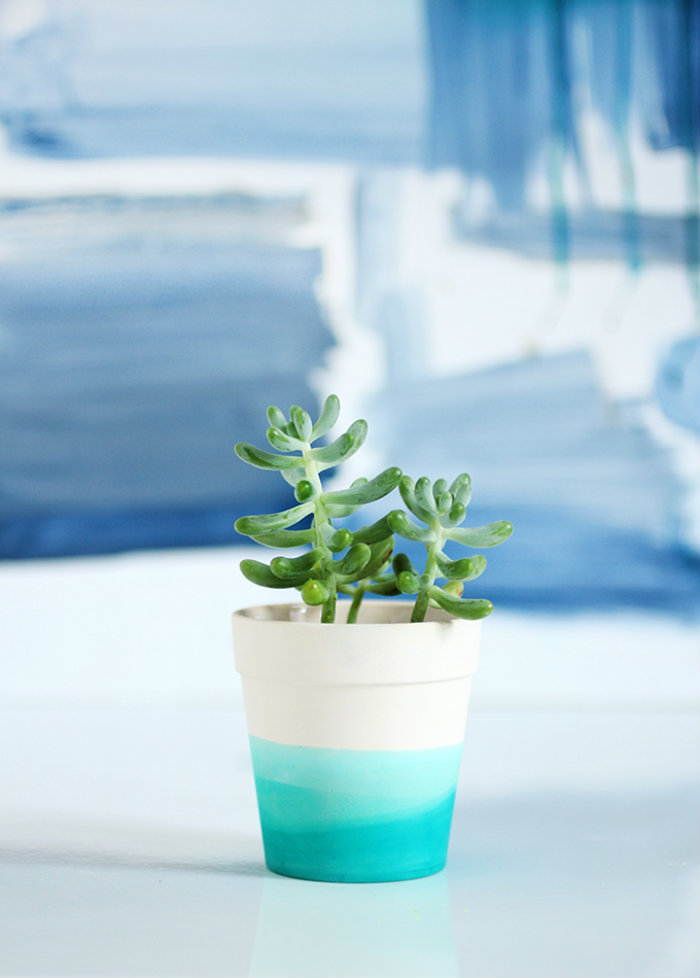 γαλάζια και τυρκουάζ γλάστρα