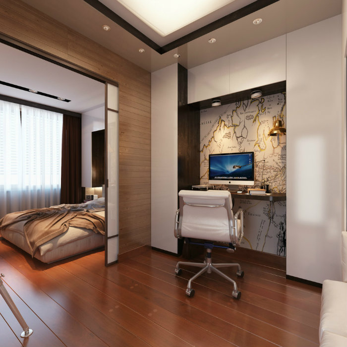 γραφείο στην κρεβατοκάμαρα