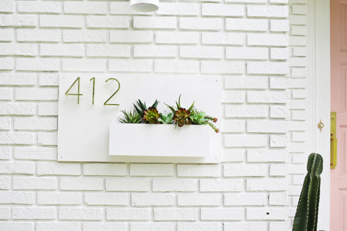 πινακίδα με γλάστρα τελικό αποτέλεσμα