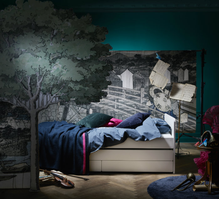 IKEA SLAKT κρεβάτι με αποθηκευτικό χώρο 328€ με όλα τα εξαρτήματα.