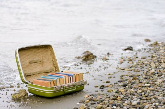 βαλίτσα με βιβλία