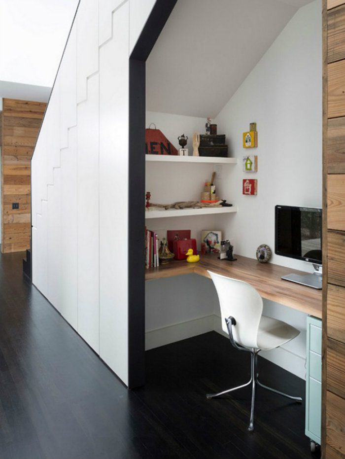 γραφείο κάτω από τις σκάλες