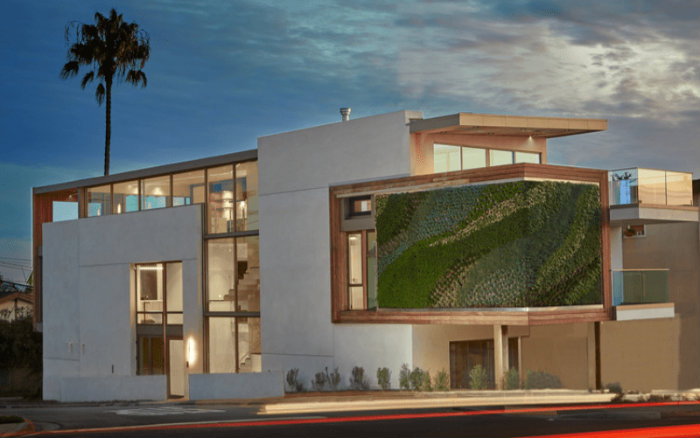 πρόσοψη από φυτά