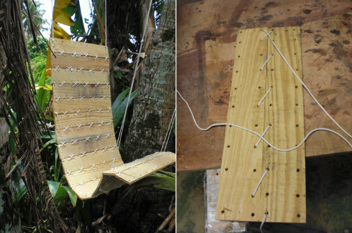 καρέκλα κούνια και δέσιμο με paracord