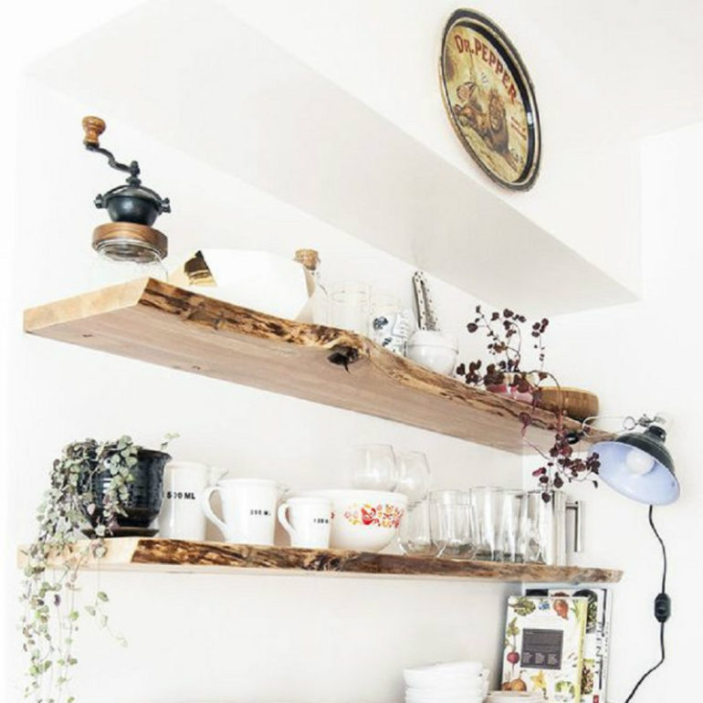 ακατέργαστο ξύλο για μεγάλα ράφια κουζίνας