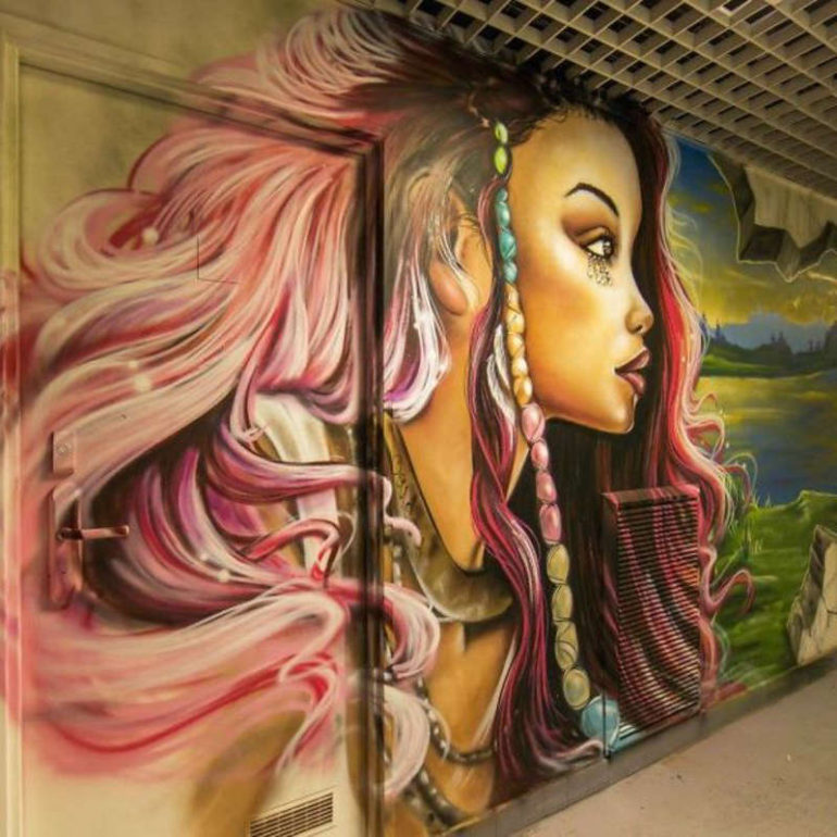 graffiti προσωπογραφία και όνειρο