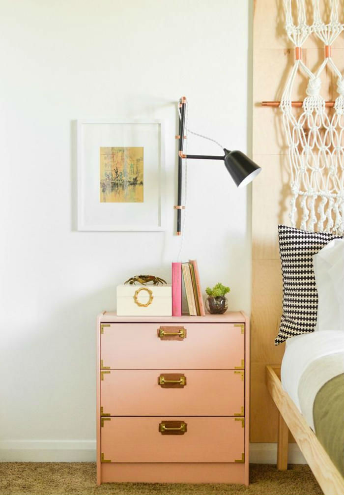 φωτιστικό με βραχίονα και χαλκό