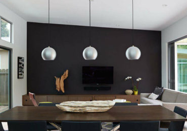 Ασύμμετρος τοίχος από mid-century σαλόνι.