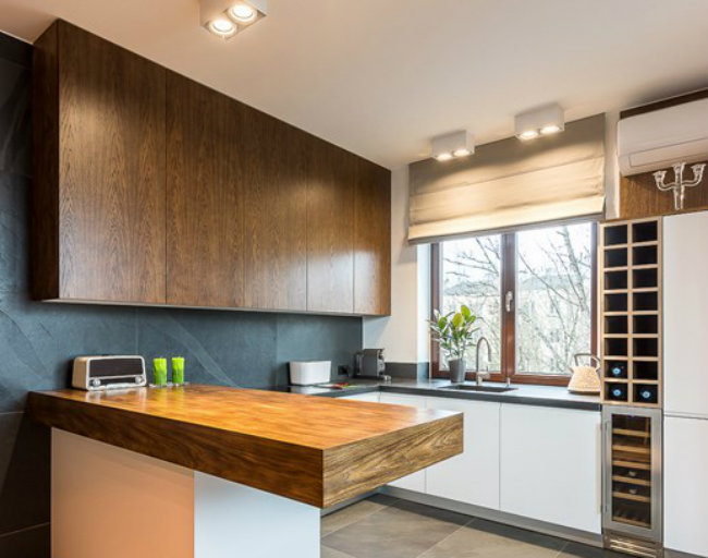 Κουζίνα που μοιάζει με μοντέρνο installation.