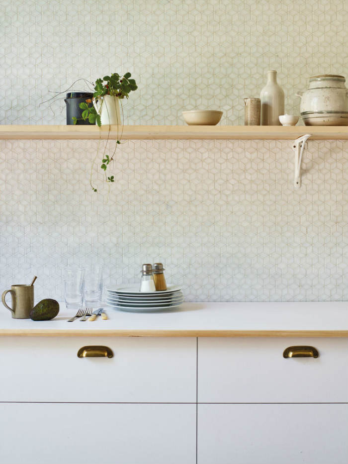 Πλακάκια γεωμετρικού τύπου.