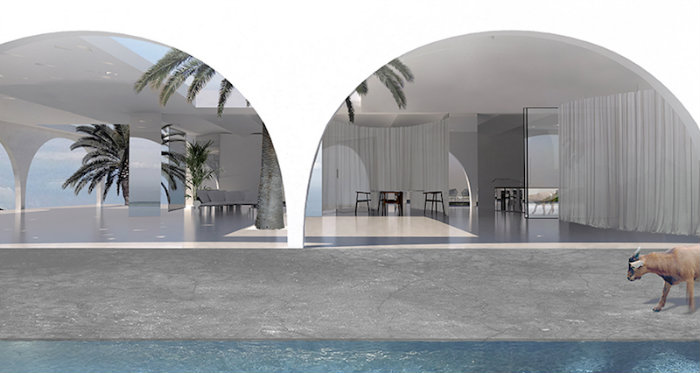 Την βίλα επισκέπτονται συχνά κάποια αγριοκάτσικα!