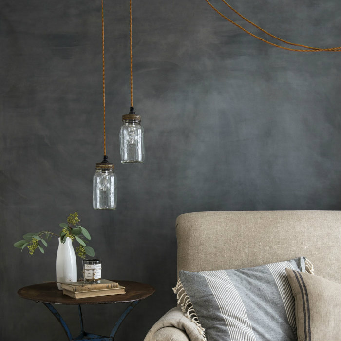 φωτιστικά από βαζάκια.