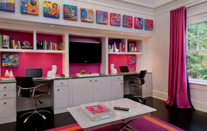 Γραφείο με παιχνιδιάρικο ύφος.