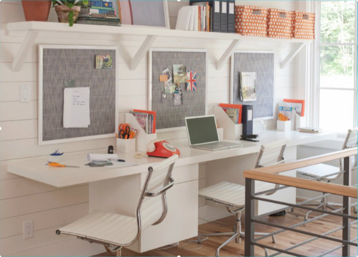 Λύση γραφείου για τρία παιδιά.