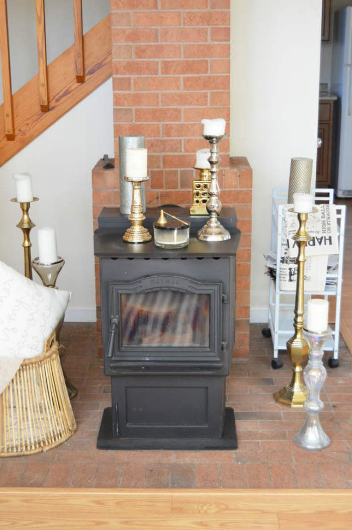 Τζάκι ενεργειακού τύπου από τούβλα.