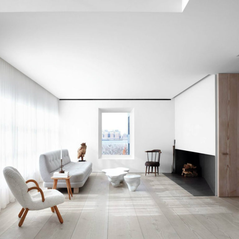 Σκανδιναβικό μινιμαλιστικό σαλόνι.