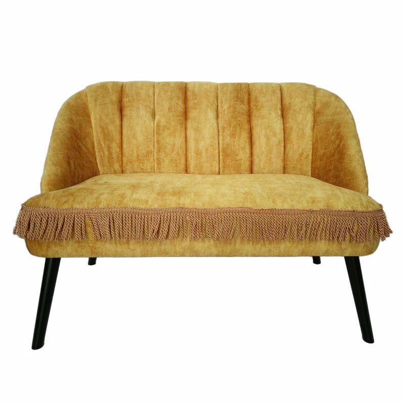 βελουδινος καναπες μουσταρδι κροσια ιναρτ inart