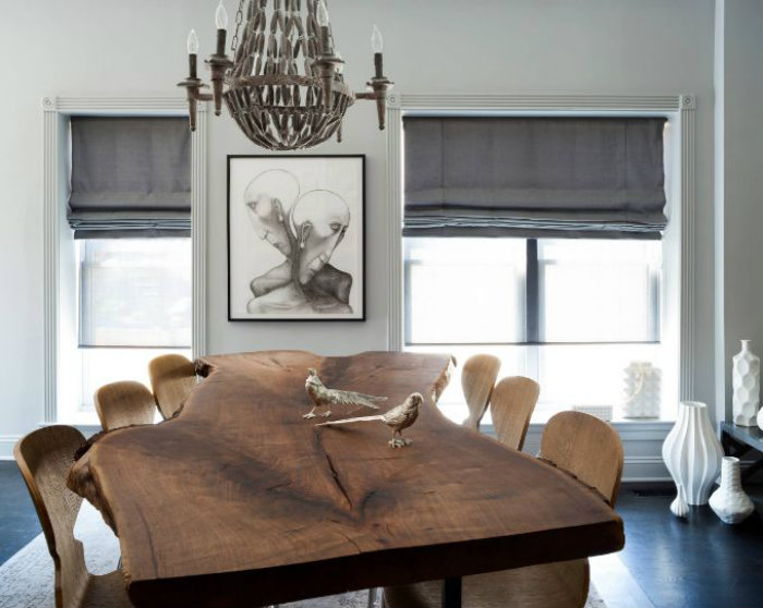 ασυμμετρο πανεμορφο τραπεζι απο κορμο δεντρου